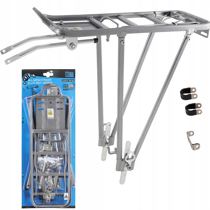 Nosič M-wave Alu Stříbrný, Nastavitelný 24" 28"