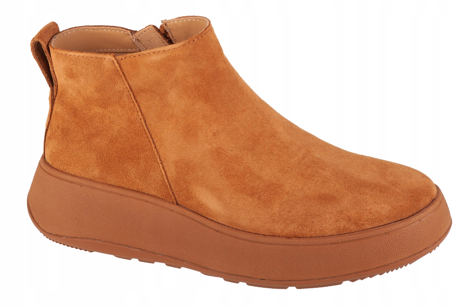 Fitflop F-mode [39] Dámské kotníkové boty z broušené kůže hnědé