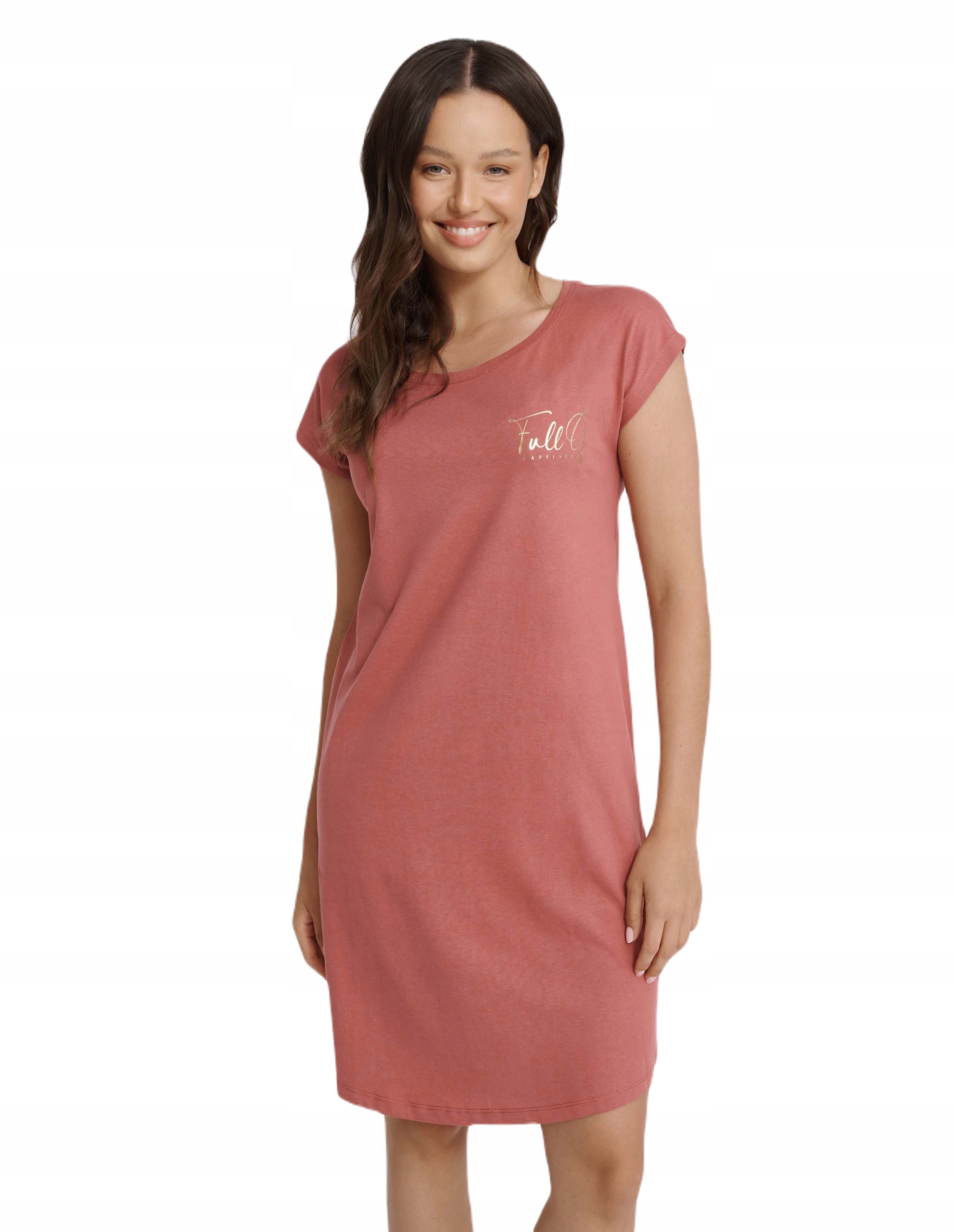 KOSZULA nocna HENDERSON GLAM Różowa krótki rękaw 40941-39 XXL*2XL Model 40941-39 XXL Różowa GLAM