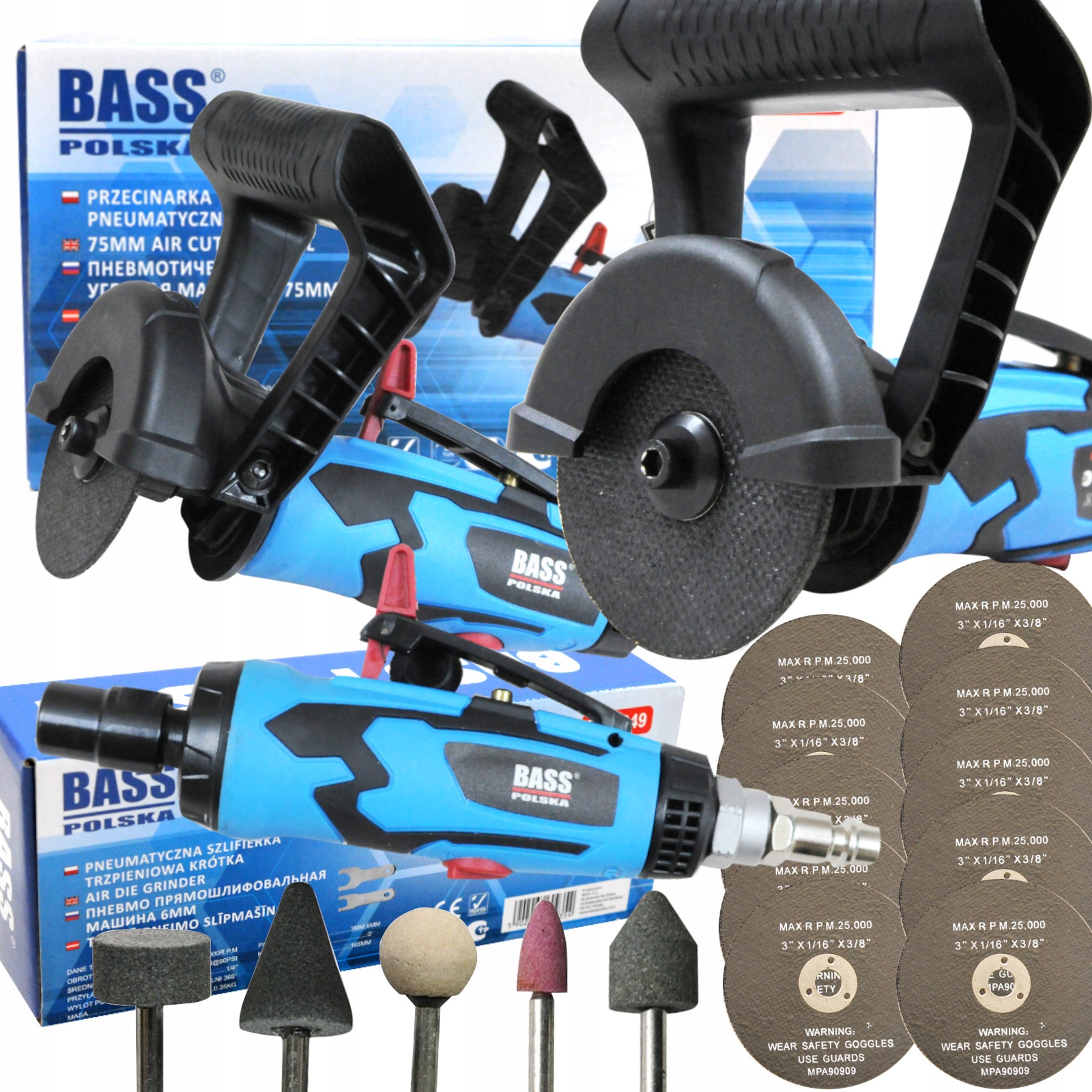 БАС ПРЯМИЙ ПНЕВМАТИЧНИЙ ШЛІФУВАЛЬНИЙ ВЕРСТАТ РІЗАК 75