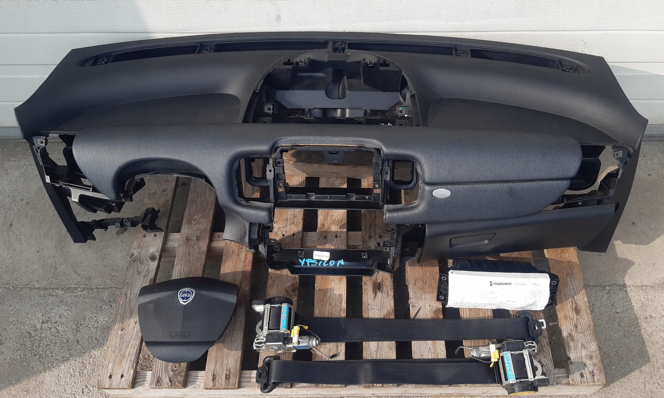 LANCIA YPSILON II 2008R dashboard console airbag tension belts