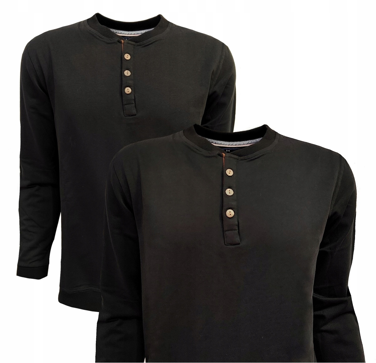 Pánská mikina stahovací sportovní mikina černá s knoflíky XL Bastion