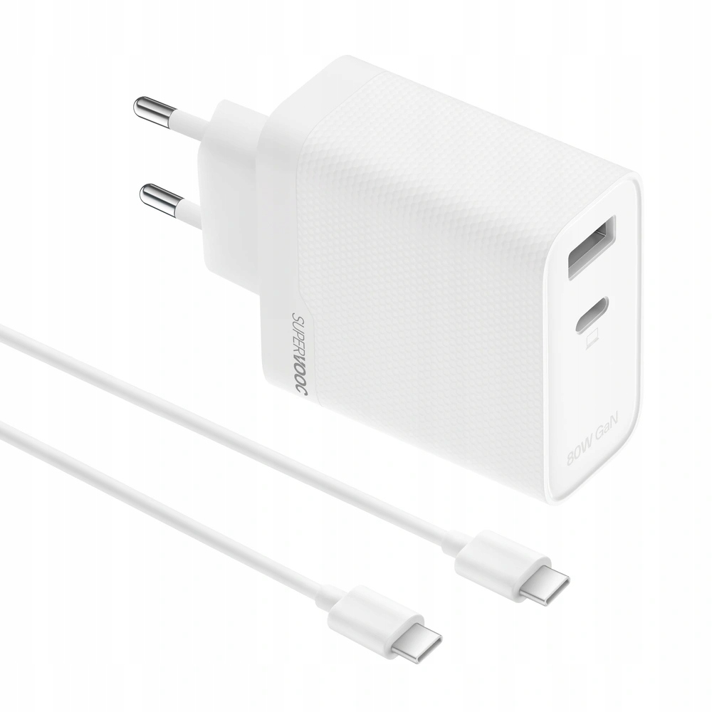 Síťová nabíječka realme Supervooc 80W Dual Port Gan Usb-c kabel