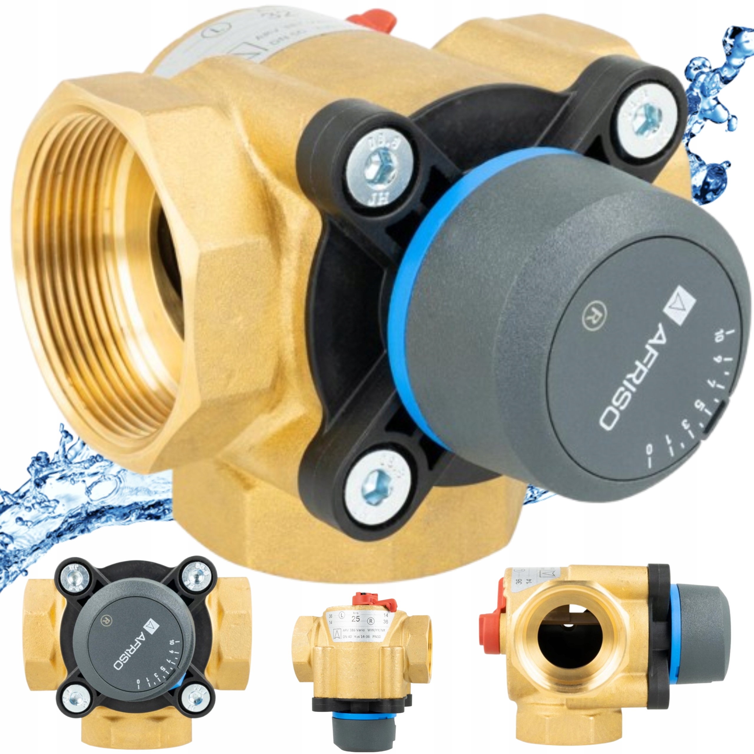 3-CESTNÝ Otočný Zmiešavací Ventil Arv 386 Vario Proclick 6/4" DN40 Afriso