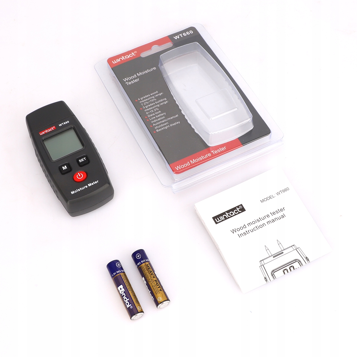 WILGOTNOŚCIOMIERZ DO DREWNA MIERNIK WILGOTNOŚĆ BETONU CEGŁY GIPSU TYNKU LCD Długość (mm) 91