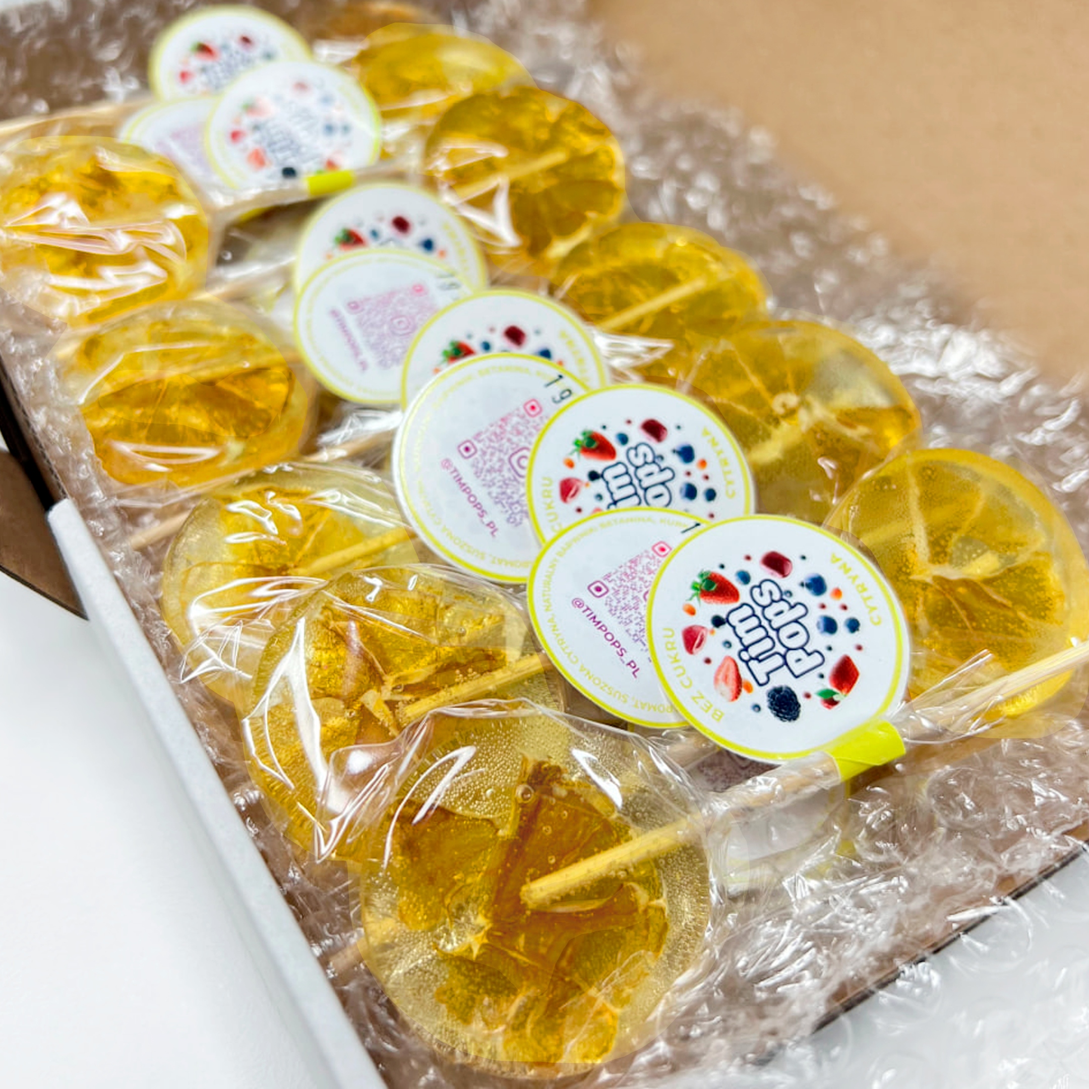 Sada 25 lízátek TimPops (bez cukru) – Citron – dárková sada