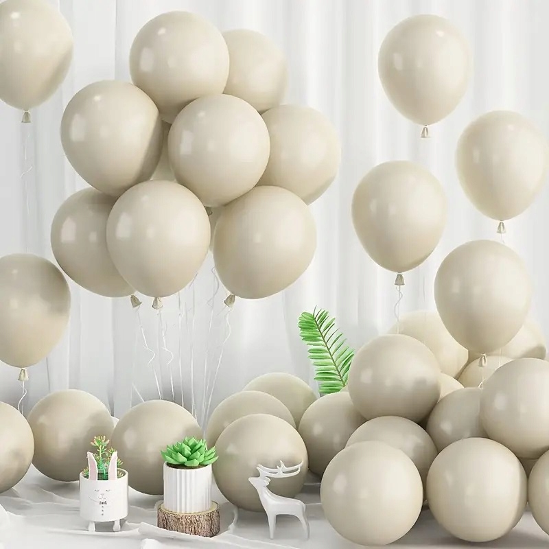 Balony beżowe naturalne LATTE 25szt MODNY nude Marka Mendelson