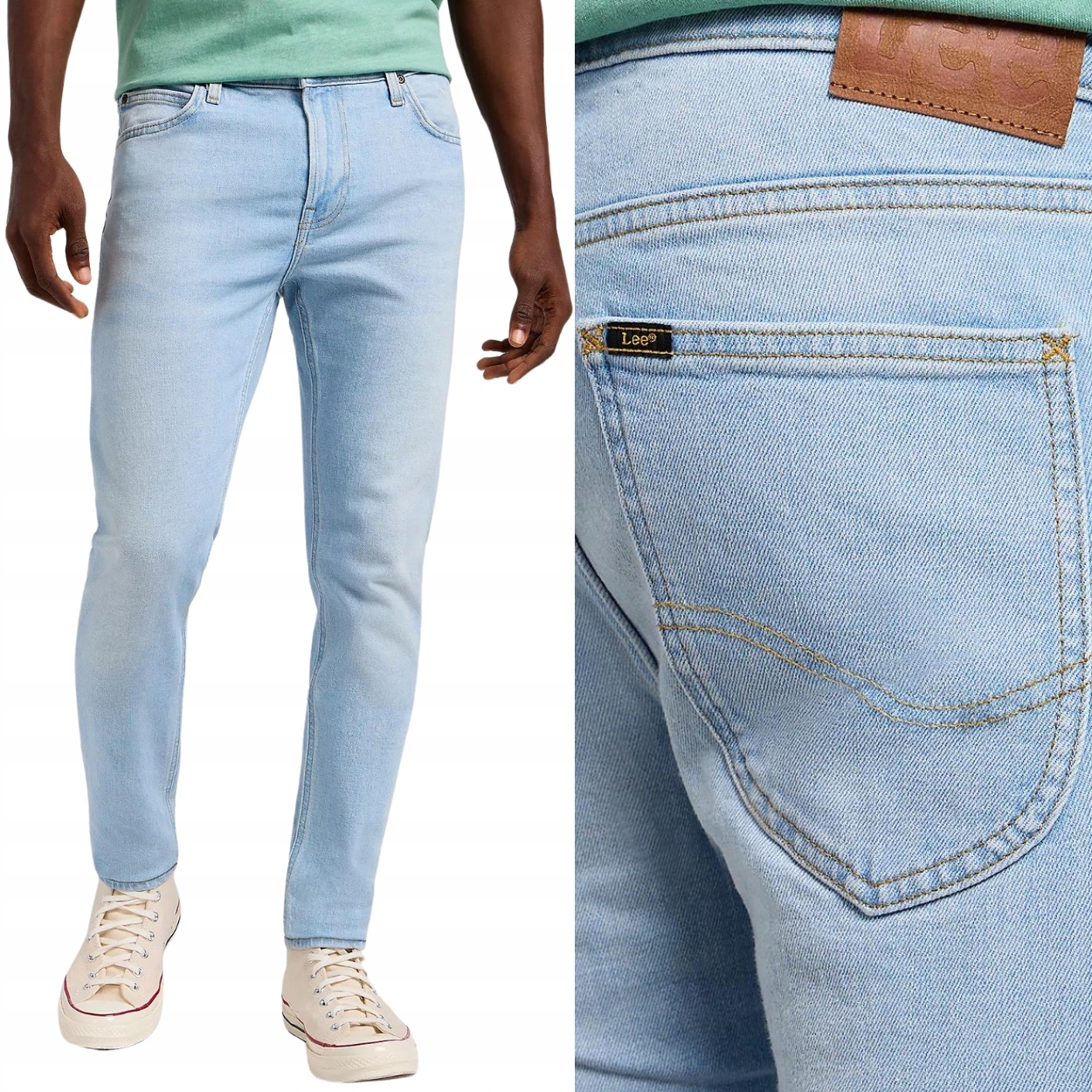 Lee Malone skinny Bleached Beach Džíny světlé džínové kalhoty s trubičkami W29 L32
