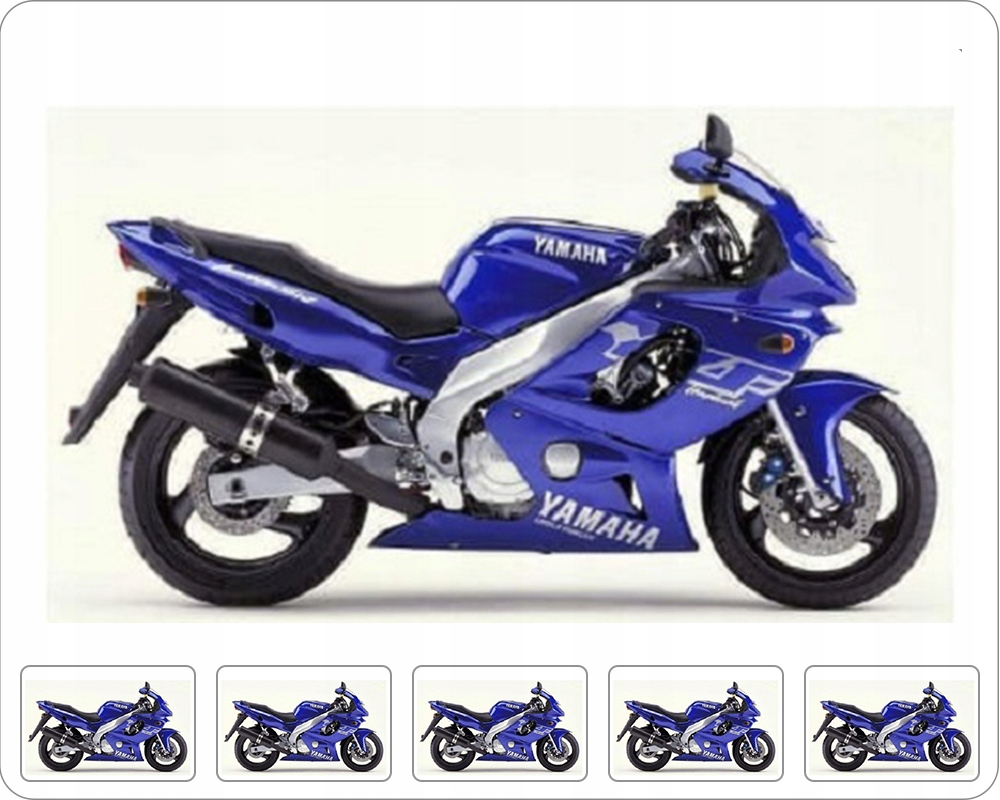 Nálepky Juula Pre Yamaha YZF-600-R-THUNDERCAT 1998-2000 Modré