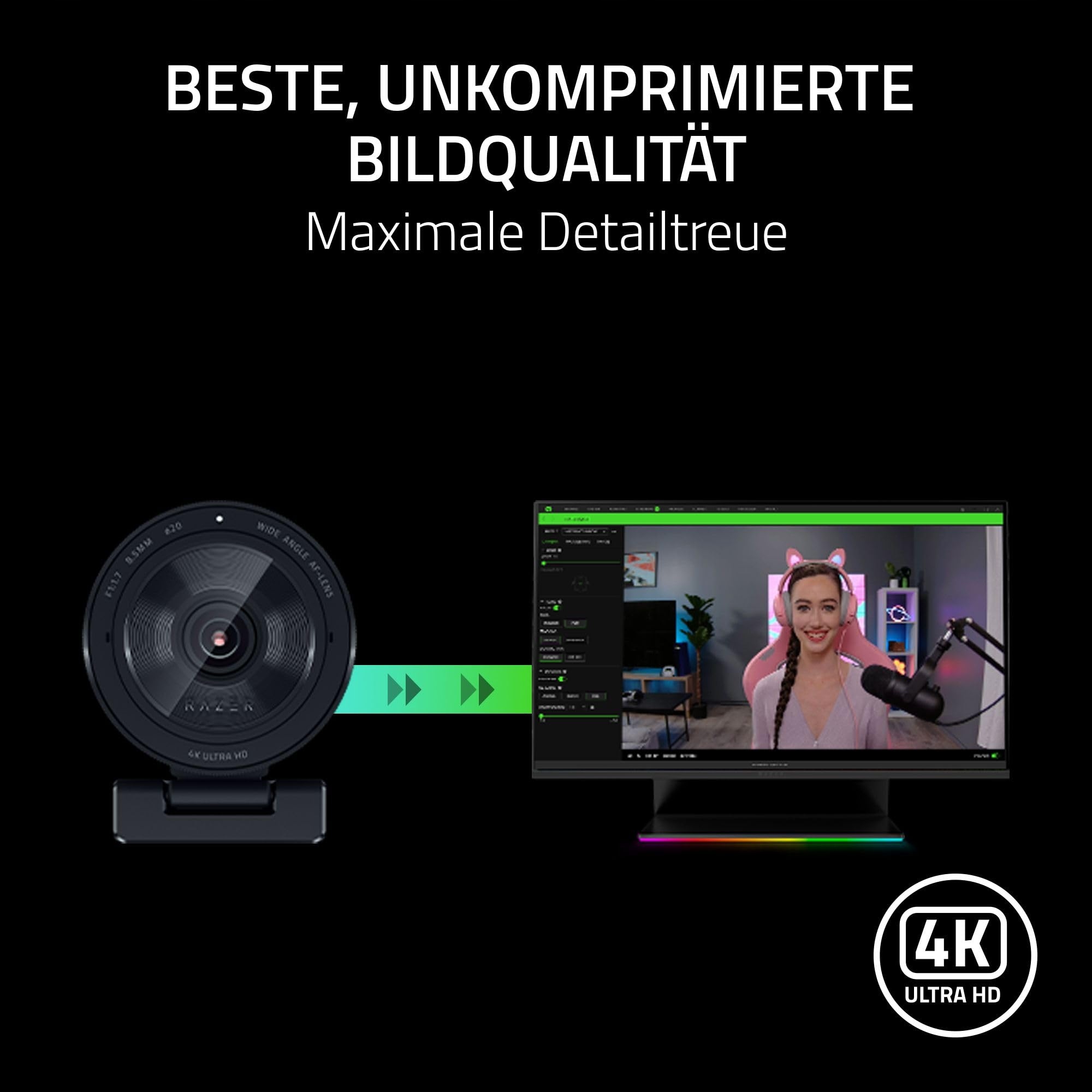 RAZER Kiyo Pro Ultra Kamera 4K UHD Streaming Autofokus Lichtsensor — miniatura 8