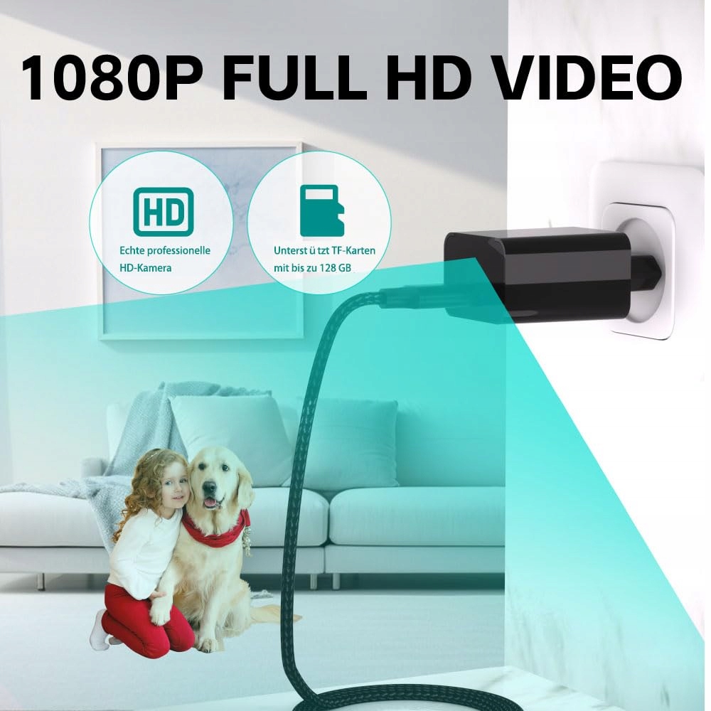 UIKOP 64GB Mini Kamera 1080P Przenośna Kamera USB z Nocnym Widzeniem — miniatura 3