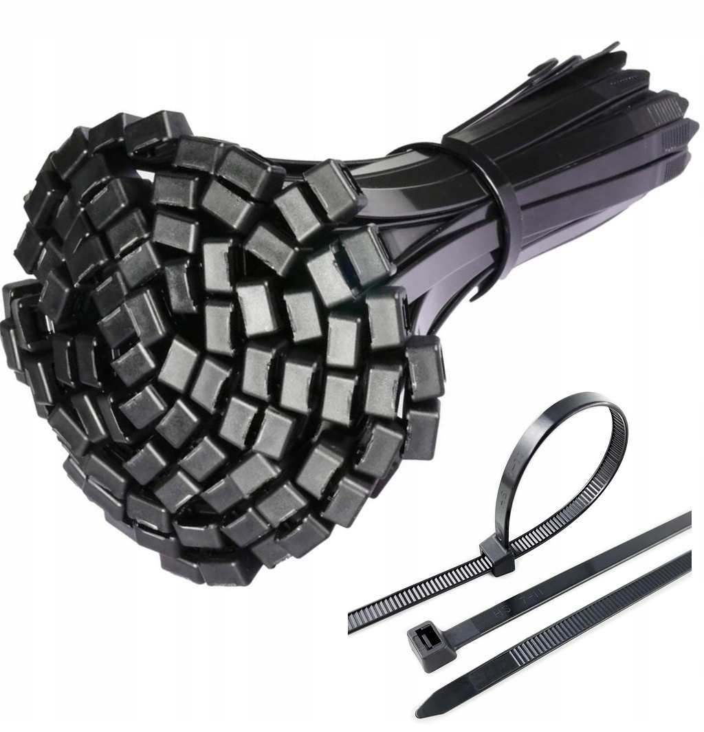 1X Opaski Zaciskowe Trytki Czarne Trytytki Uv 3,6x350 mm 100szt