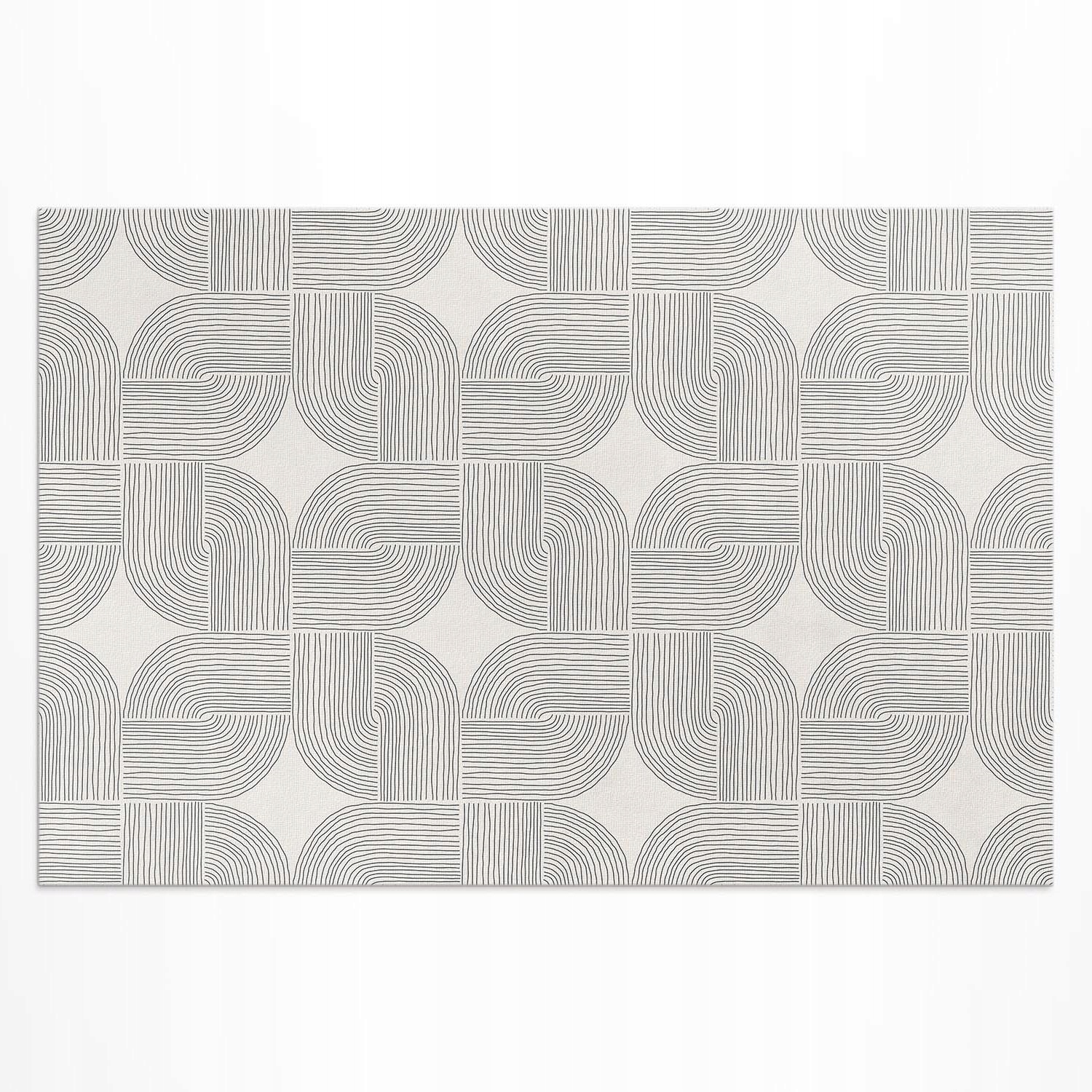 Vinylový koberec na balkón Lineárny vrkoč s ozdobným vintage vzorom 150 x 100 cm