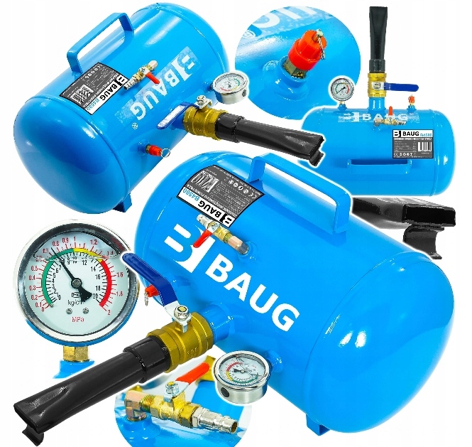 Inflator Tlakový Zásobník Stlačeného Vzduchu Na Čerpanie Kolies Pneumatík 40 L