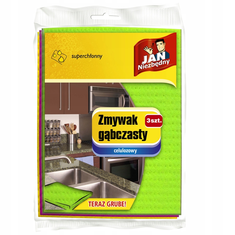 

Jan Niezbędny Zmywak Gąbczasty Celulozowy 3 Sztuki