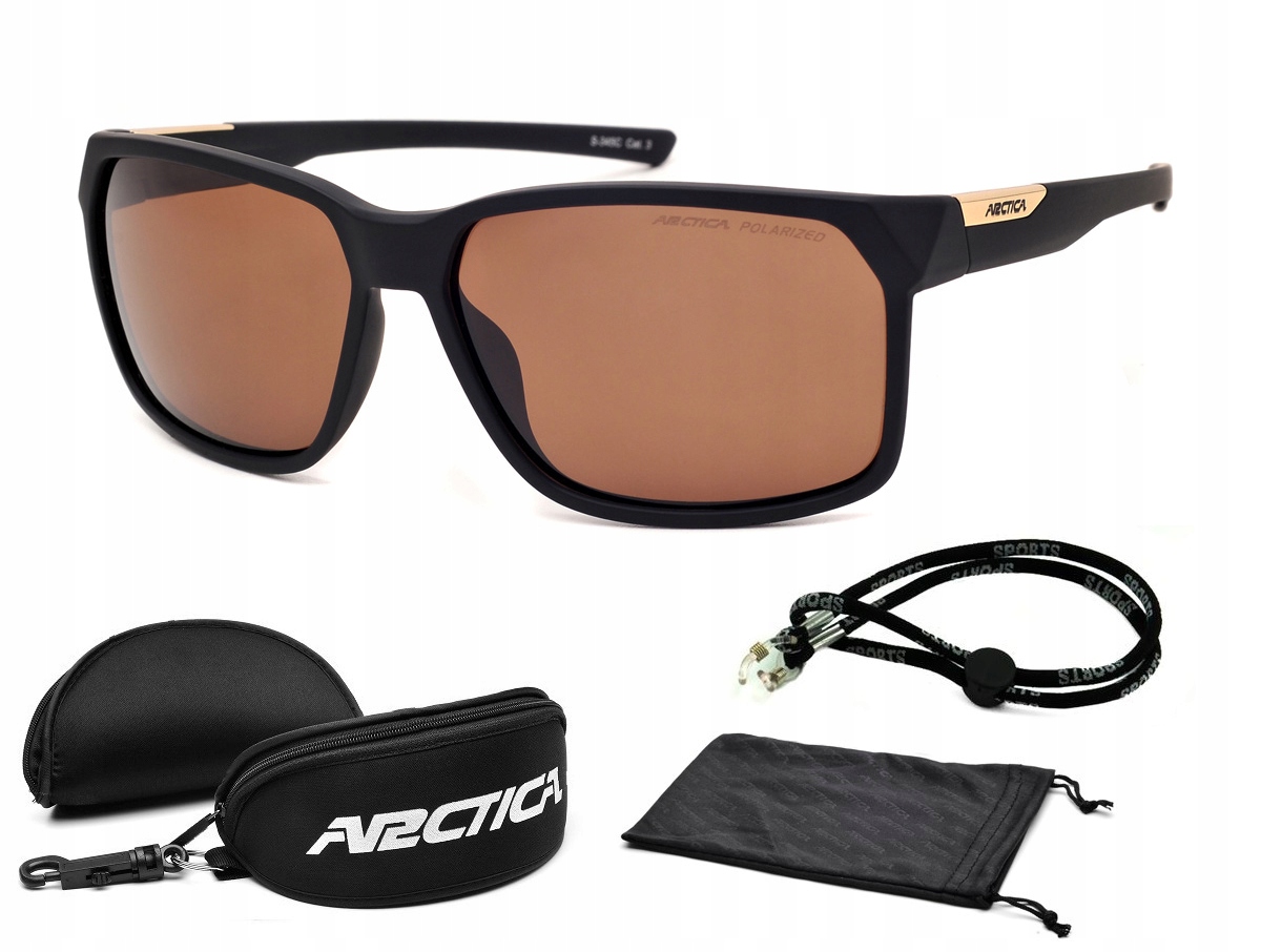Arctica Okulary S-345C Polaryzacyjne Dla Kierowców Brązowe Szkło Gratisy