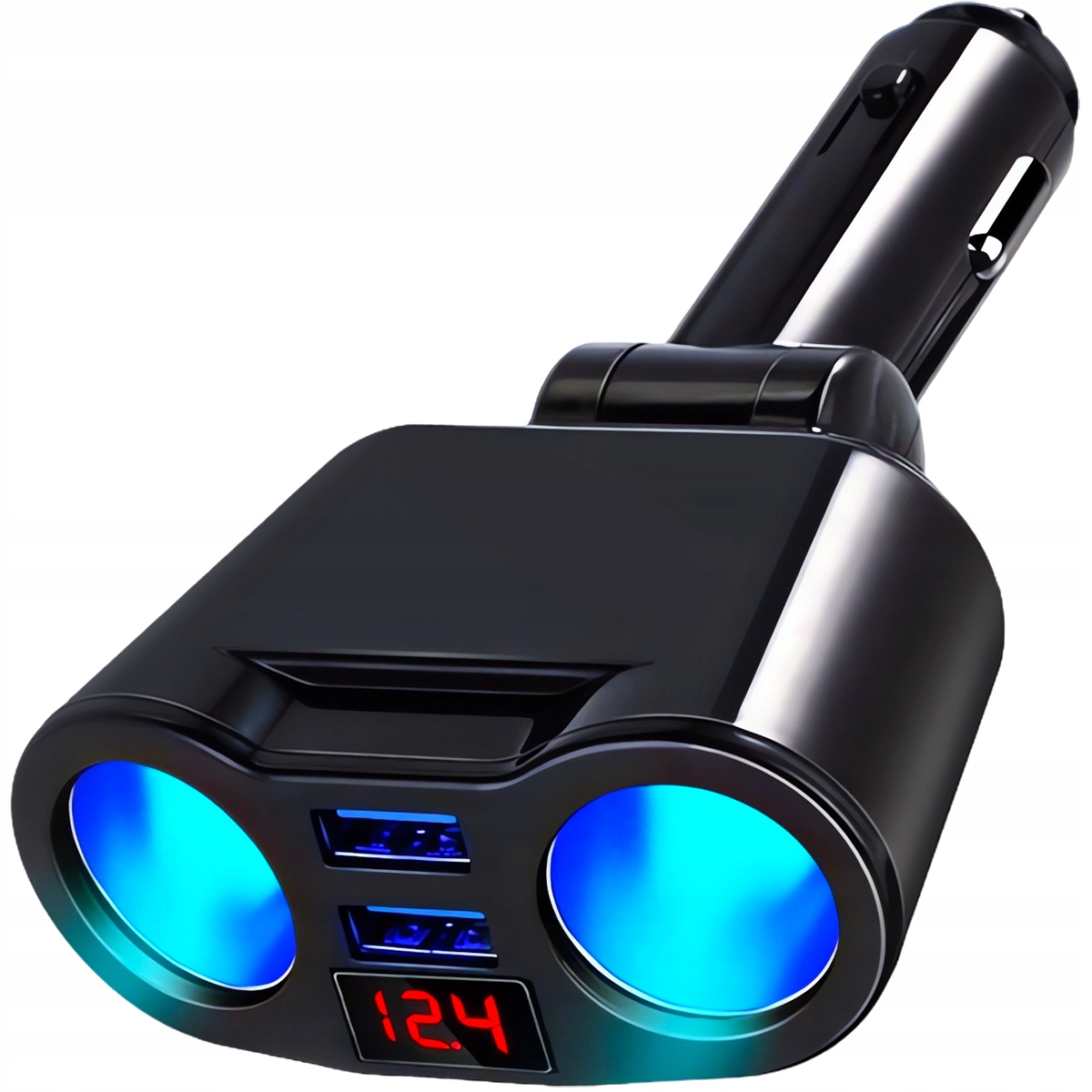 Rozdzielacz Gniazda Zapalniczki Rozgałęźnik 2x Usb 3,1A 12V 24V Woltomierz