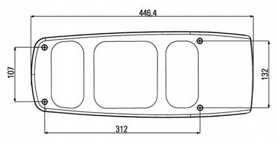 2VP 007 - ФОНАРЬ ЗАДНИЙ КЕМПЕР ПРИЦЕП HELLA CARALUNA ПРАВЫЙ