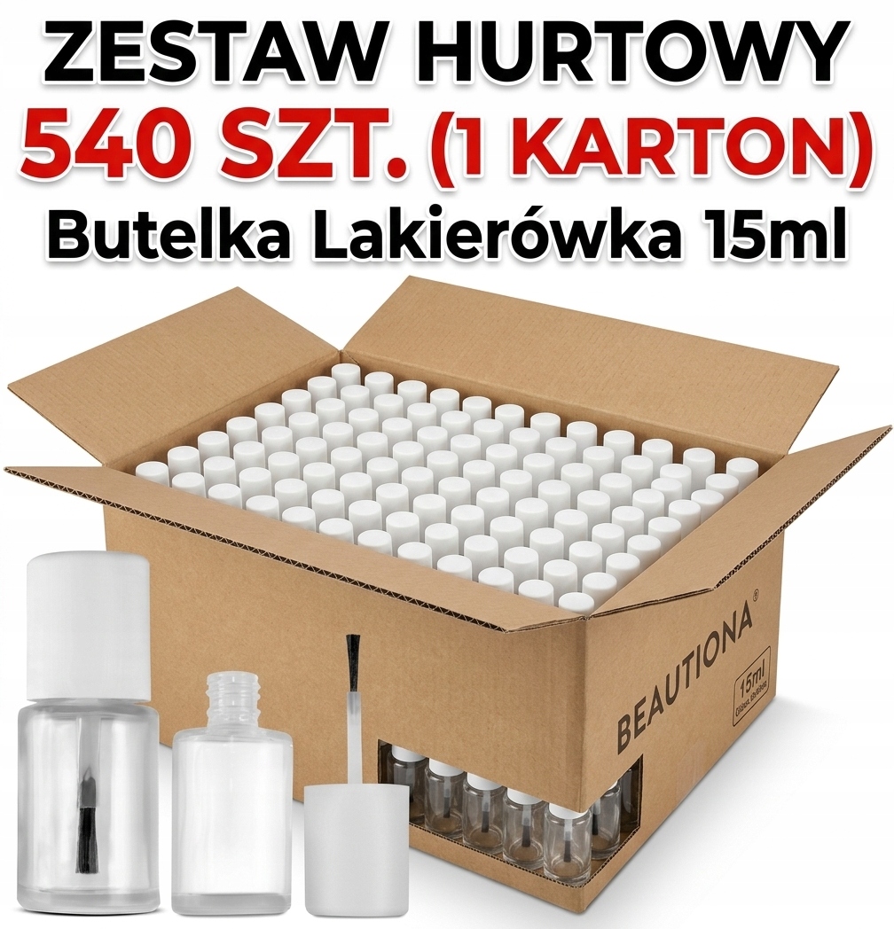 Skleněné Lahvičky Na Lak 15 ML Lakovky 540 Kusů Velkoobchodní Sada