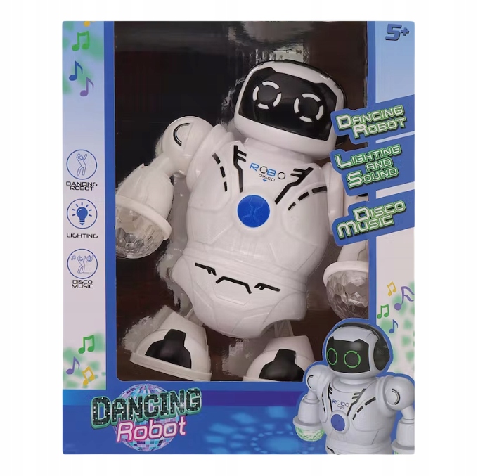 ROBOT INTERAKTYWNY ZABAWKA DISCO EFEKTY ŚWIATŁO DŹWIĘK MUZYKA TAŃCZĄCY ROBO Marka Spectron