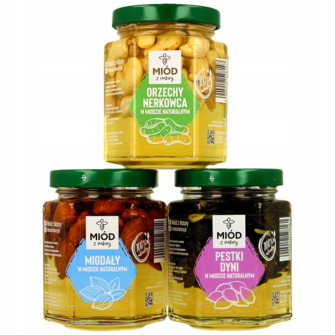 Levně Sada 3 Medů s Bakaliemi – v sadě Levněji! Bakaliové Ořechy v medu!