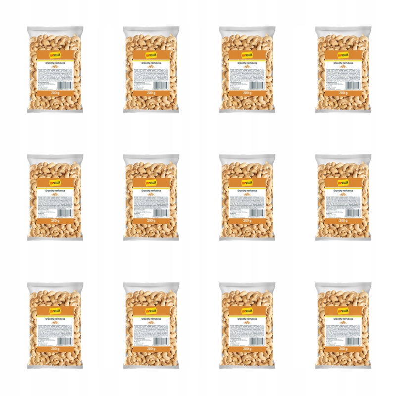 Topseller Kešu ořechy 200 g X12