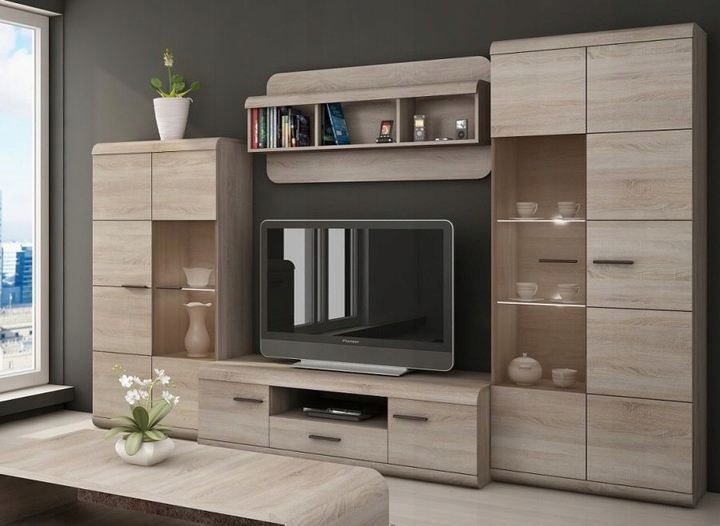 SZAFA 80 UBRANIOWA LINK DWUDRZWIOWA SALON SONOMA Kolekcja LINK
