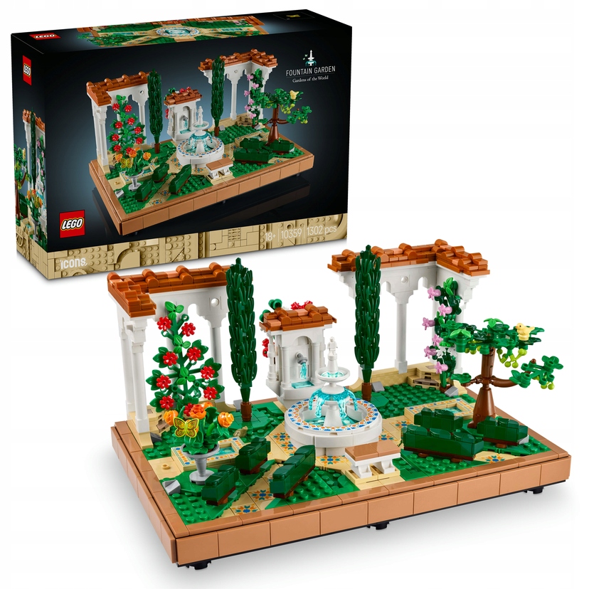 Lego Icons 10359 Zahrada s fontánou