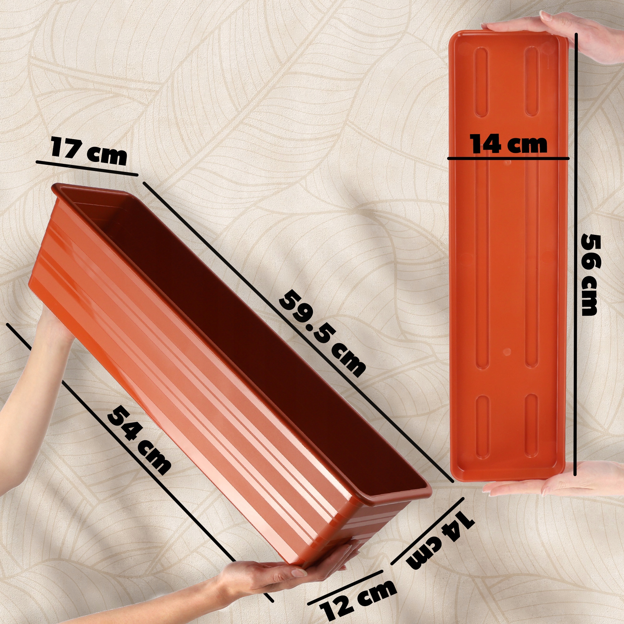 DONICZKA SKRZYNKA BALKONOWA Z PODSTAWKĄ 60cm Kod producenta K9042