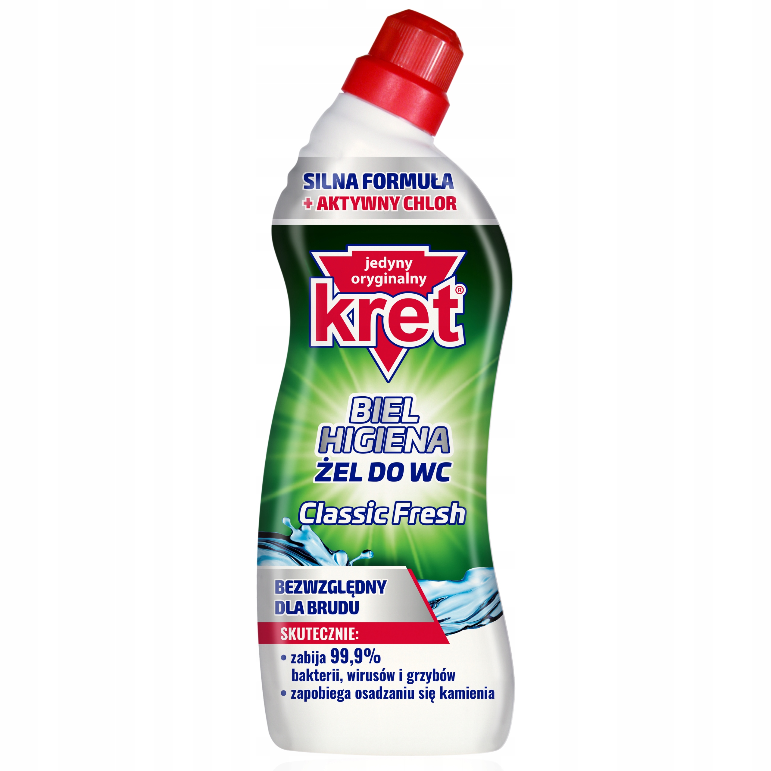 Levně 8 x Kret Gel na Wc Toaleta Classic Fresh Zabraňuje usazování kamene 750 ml