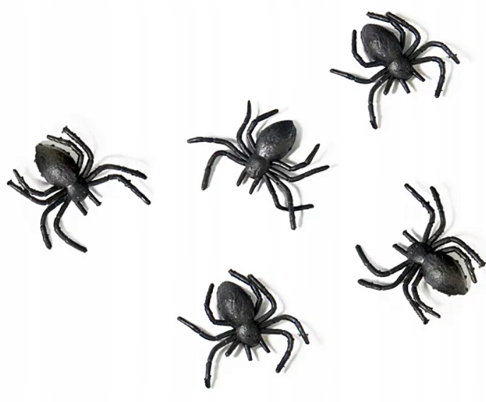 

Czarne Pająki 10 sztuk, Dekoracja na Halloween