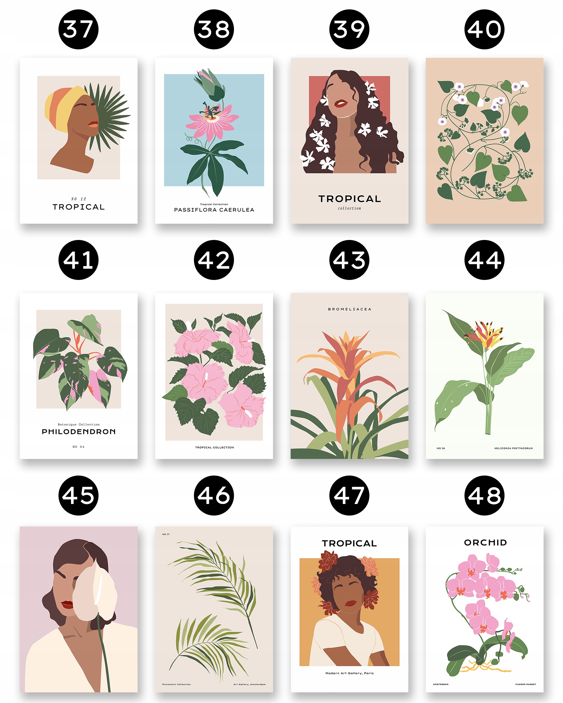 PLAKATY DO DOMU NA ŚCIANĘ ZESTAW 3 PLAKATÓW A3 Rodzaj bez ramy