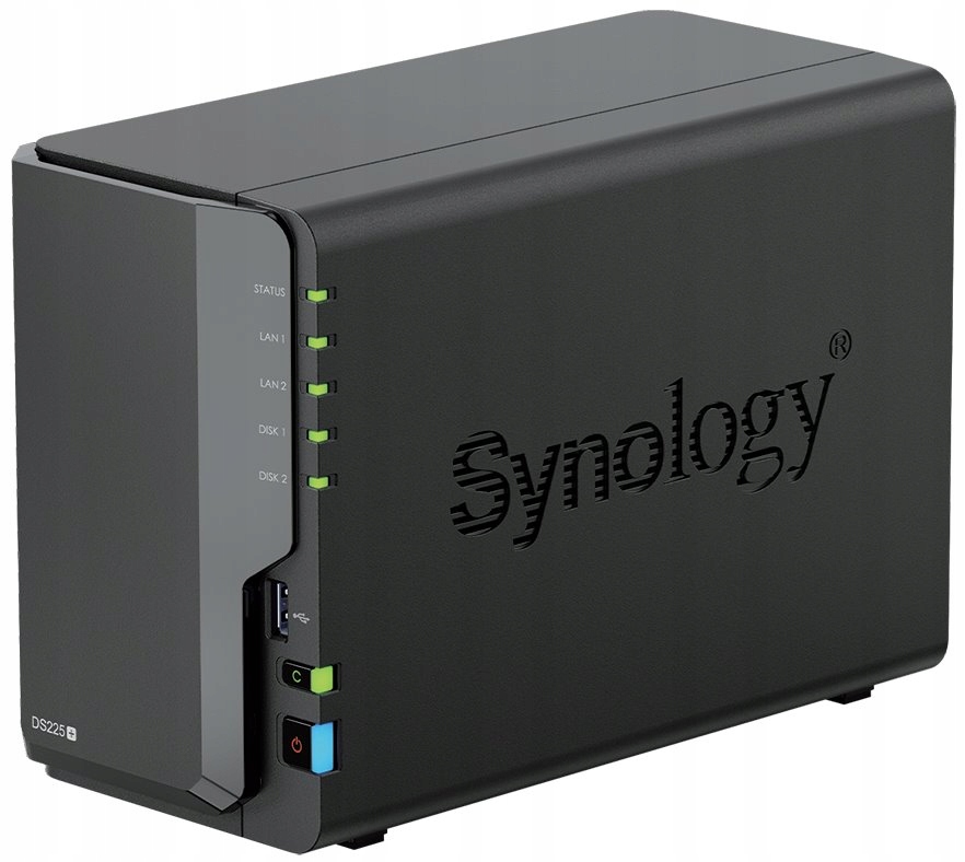 Synology DS225+ 2x Sata, 2GB Ram, 2x Usb 3.2, Lan 1x 2.5GB 1x 1Gb