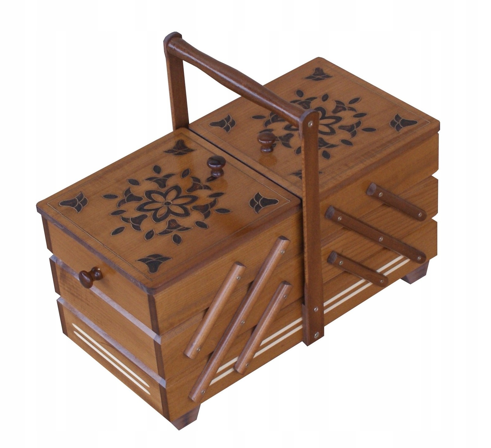 Nitě Velká B Vykládaný Kufřík Rozkládací Na Nitě Dub