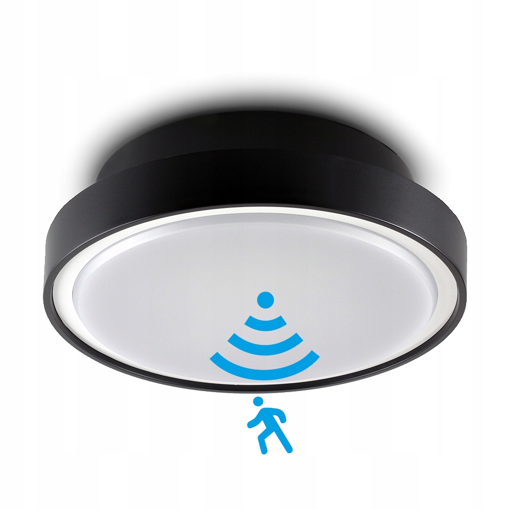 Plafon z Czujnikiem Ruchu i Zmierzchu regulowany zewnętrzny IP65 Led 2x E27