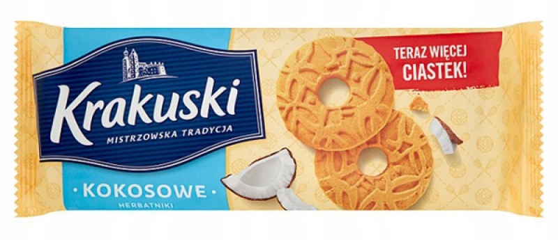 Ciastka Krakuski kokosowe 163g 24szt
