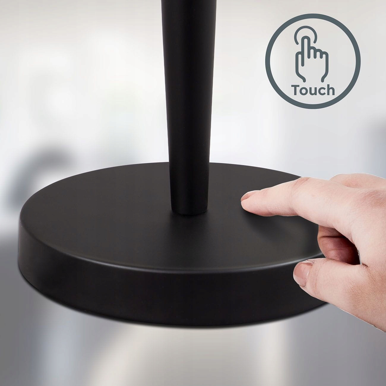 LAMPA STOŁOWA NOCNA DOTYKOWA CZARNA - ŚCIEMNIACZ Kod producenta 1489