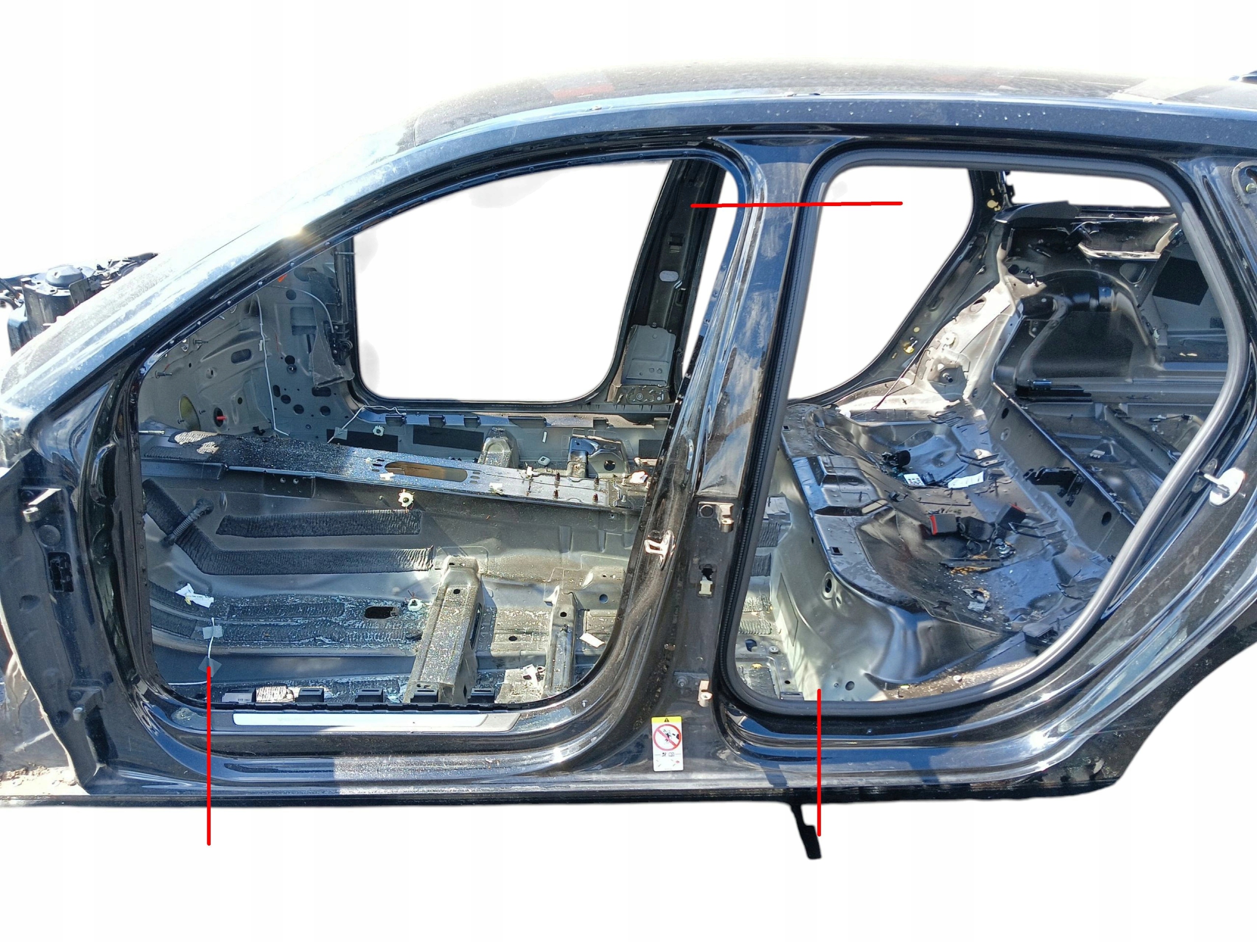 threshold left pillar B central AUDI A4 B9 KOMBI LAK: LY9B (15-19)