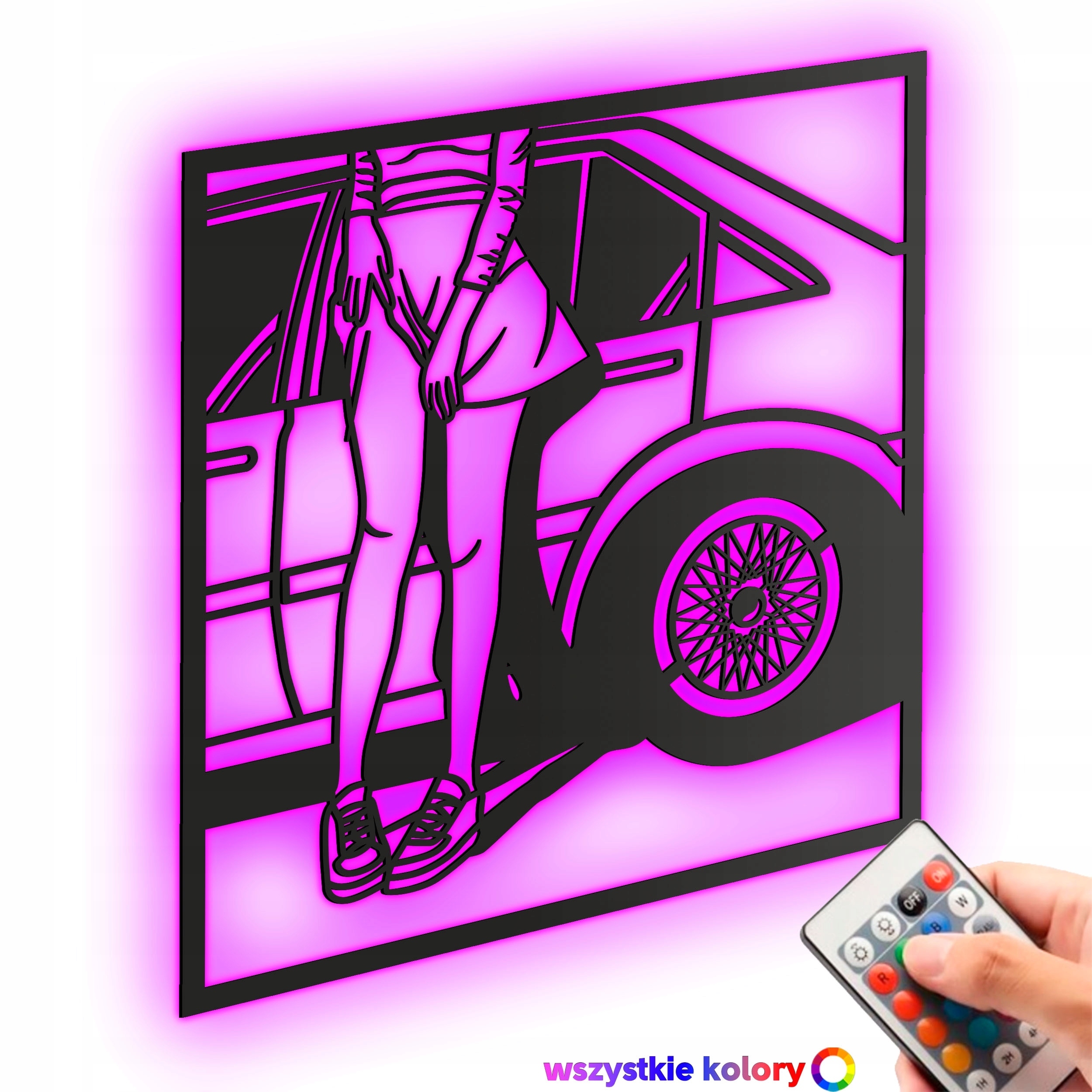 Dřevěný 3D obraz Suv Nástěnná Dekorace Dárek Noční Lampa Led