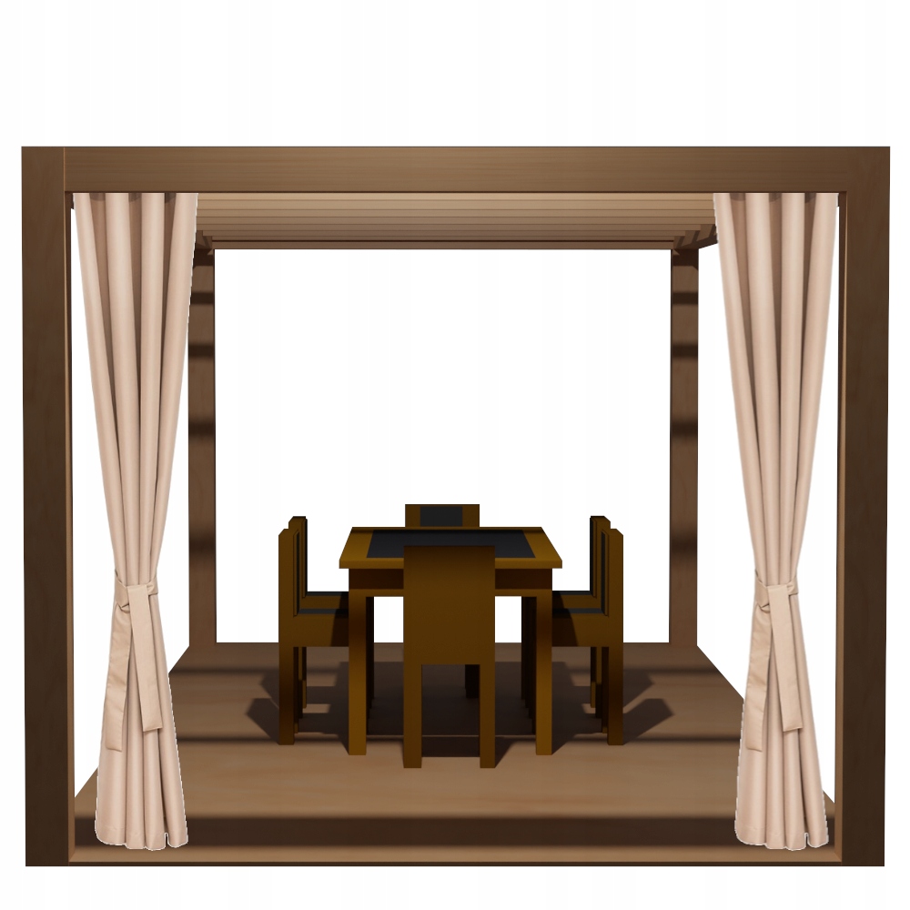 ZASŁONA OGRODOWA DO ALTANY 155X240 - BEŻ PRZELOTKA