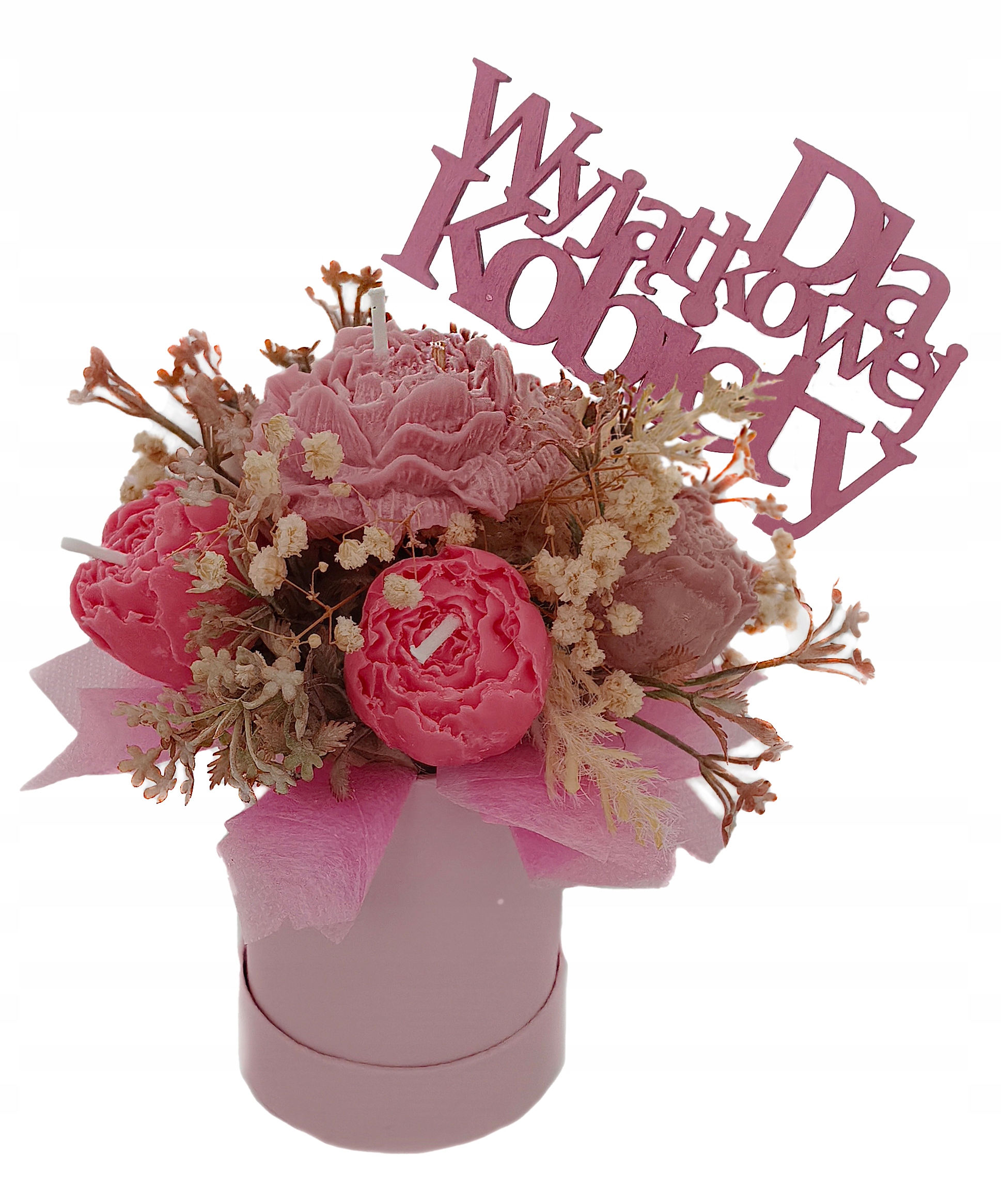 FLOWER BOX MINI ŚWIECA SOJOWA OKOLICZNOŚCIOWY WALENTYNKI DZIEŃ KOBIET