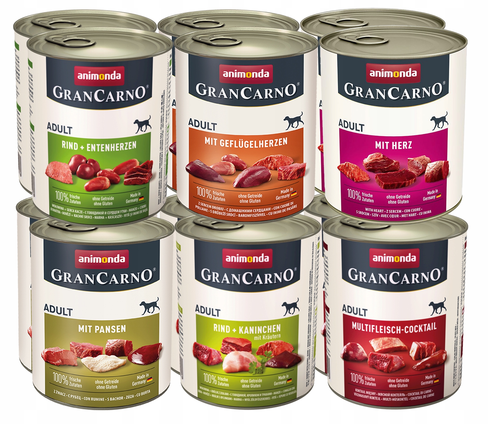 Levně Animonda Pes GranCarno Adult Set MIX 6 příchutí s Droby 12x800g