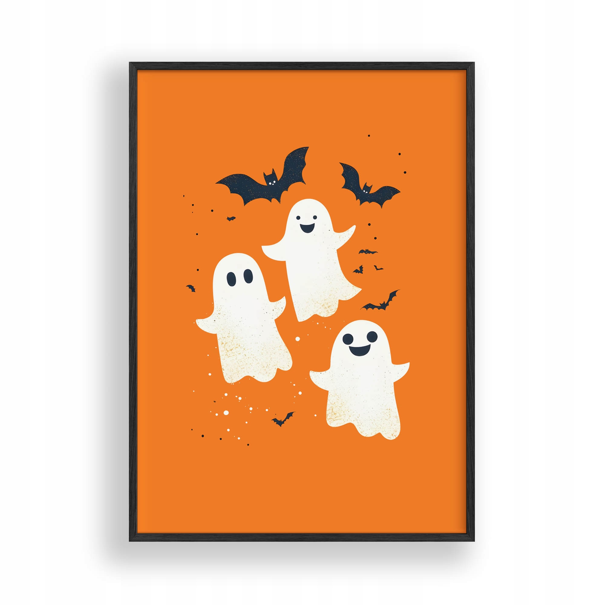 Halloweenský Plakát A3, černý dřevěný Rámeček , 30x42 cm