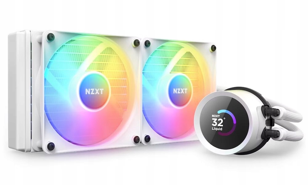 Nzxt vodní chladič Kraken 240 Rgb 2x120mm fan 4-pin Pwm LCD disp. 6