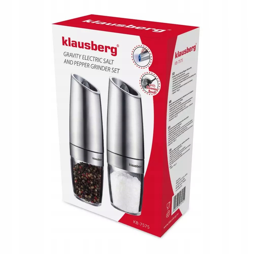 ZESTAW MŁYNKÓW GRAWITACYJNYCH KLAUSBERG KB-7575 Model KB-7575