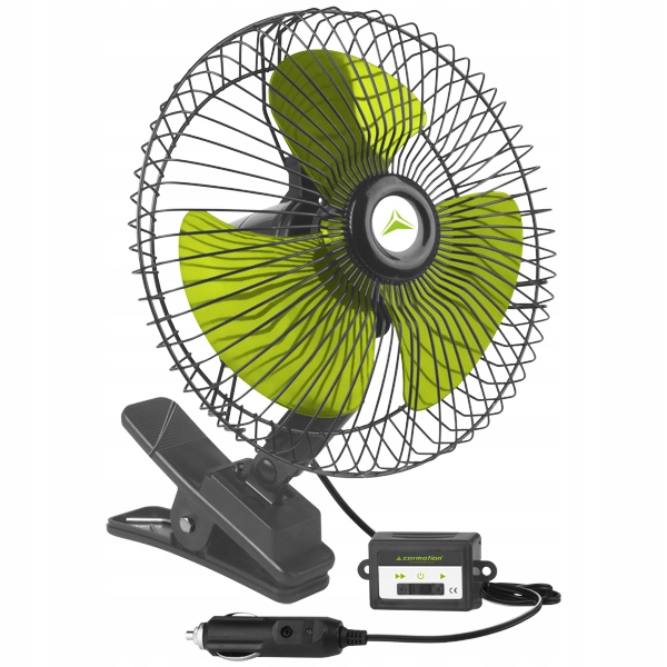 WENTYLATOR WIATRAK SAMOCHODOWY Z KLIPSEM 12V 20CM DO SAMOCHODU BUSA ZAPACH Stan opakowania oryginalne