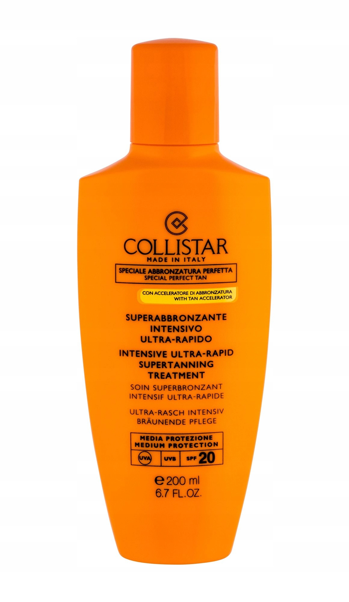 Collistar Opalovací emulze urychlující opalování Spf 20 Spf 200 ml