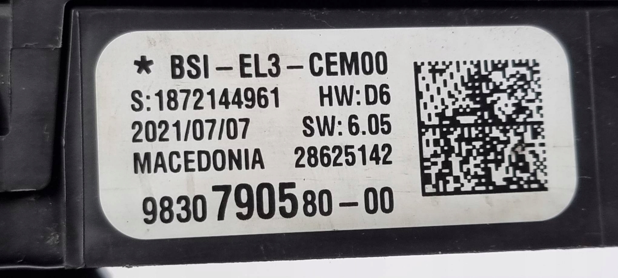 Module fusibles 9830790580 CITROEN BERLINGO III