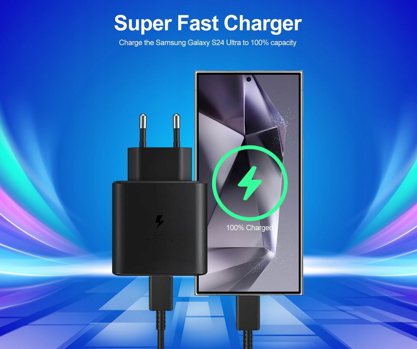 Samneer Ładowarka 45W USB C Szybkie Ładowanie do Galaxy S23 S22 S21 Ultra — miniatura 2