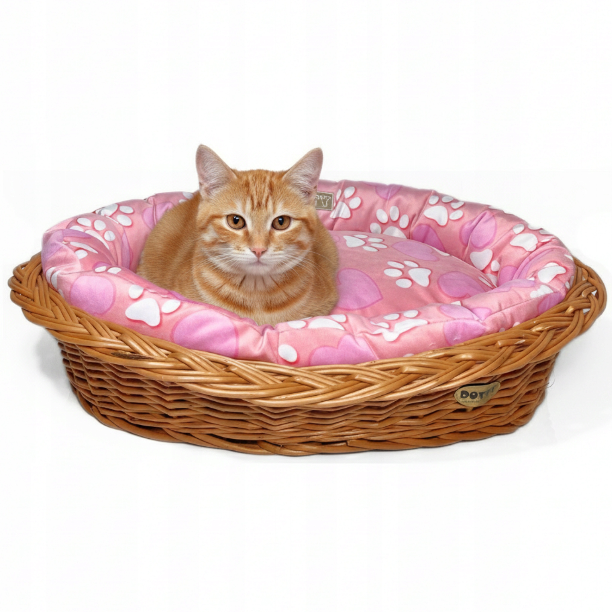 Levně Pelíšek pro psa kočku, proutěný košík s pelíškem Dotty